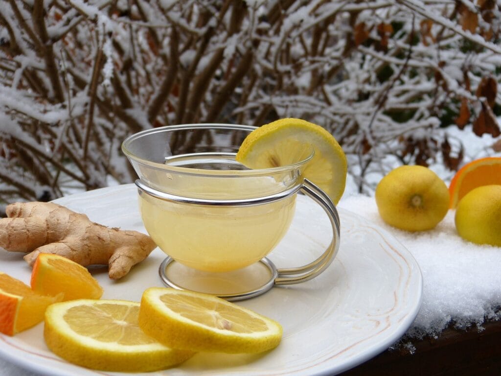 ginger, hot lemon, nature